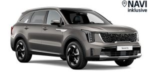 Moderner grauer SUV mit elegantem Design und integriertem Navigationssystem für komfortables Reisen