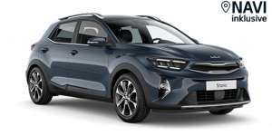 Moderner blauer Crossover SUV auf weißem Hintergrund in der Seitenansicht mit klaren Linien und Design