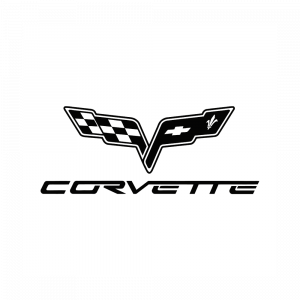Corvette Logo mit weißem Hintergrund