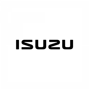 Isuzu Logo mit weißem Hintergrund
