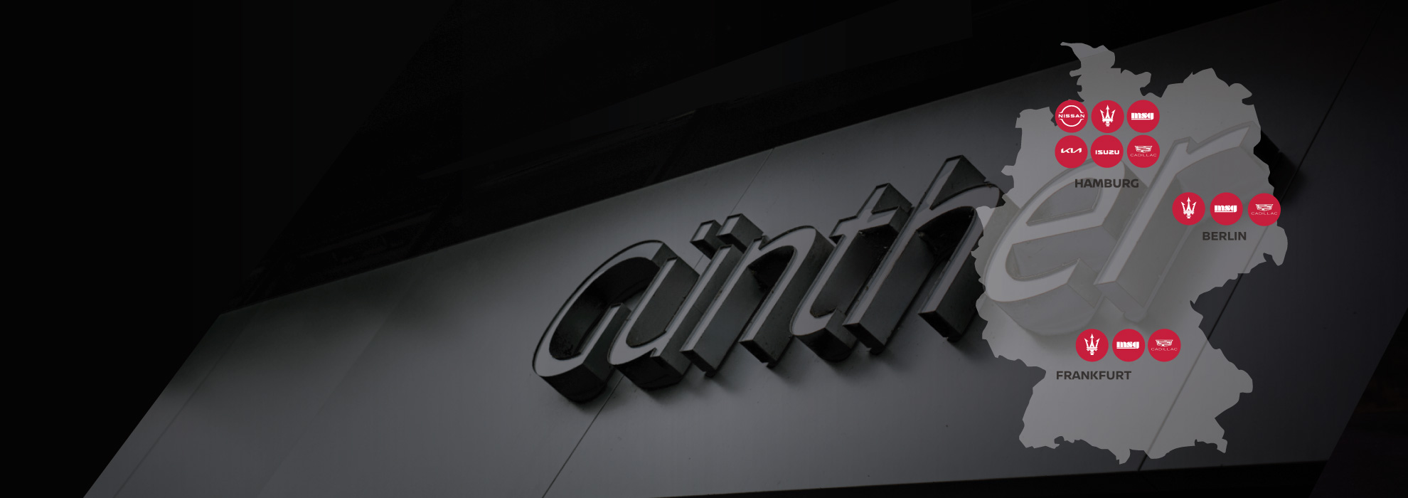 Headerbild mit einer Landkarte, die die Standorte zeigt